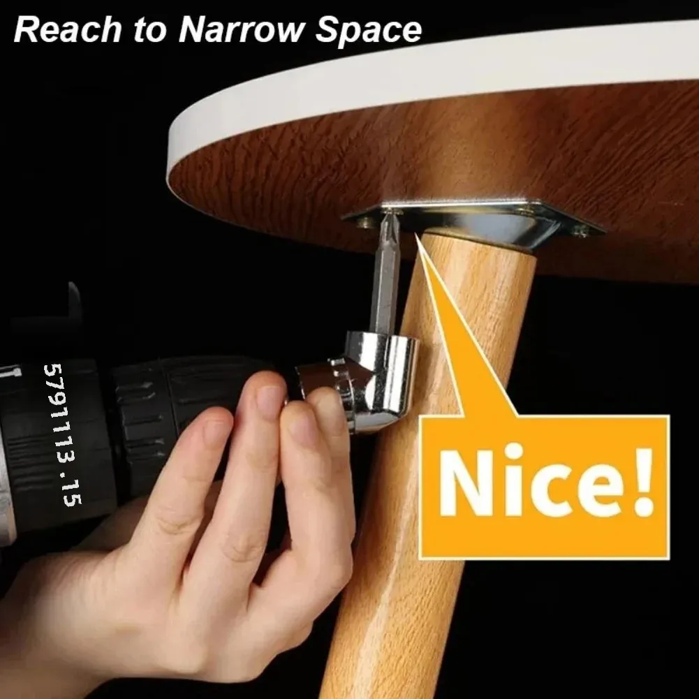 105° Angle Drill Attachment Screwdriver Adapter Flexible Shaft Soft Extension Holder Screw Driver  1/4 Hex Bit Socket Chuck