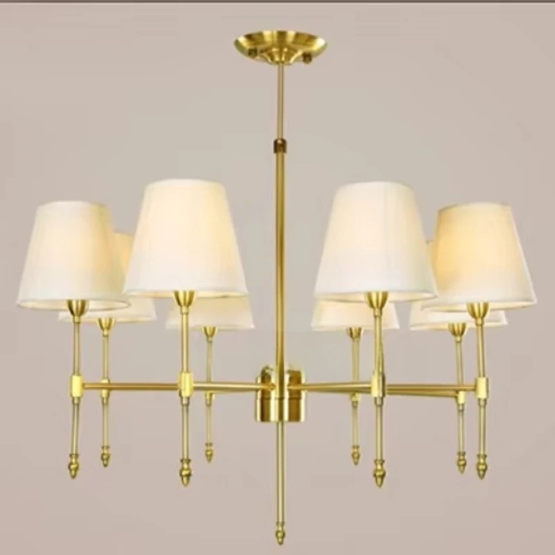 European Art Deco Copper Chandelier Minimalist Island Pendant Lighting Kitchen Dining Room Modern Farmhouse Ceiling Lamp