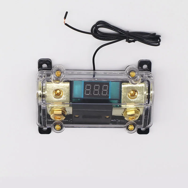 100-300A Fuse Holder For Car Audio System LED Digital Display 6-20VDC Stereo Distribution Block Transparent Fuse Box 1 In 1 OUT