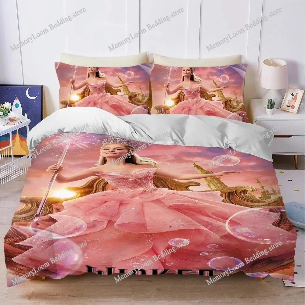 Movie W-Wicked 2024 Duvet Cover Set Home Style Bedding Soft Laundry Cotton Bed Student Dormitory Gift Home Textileextile741