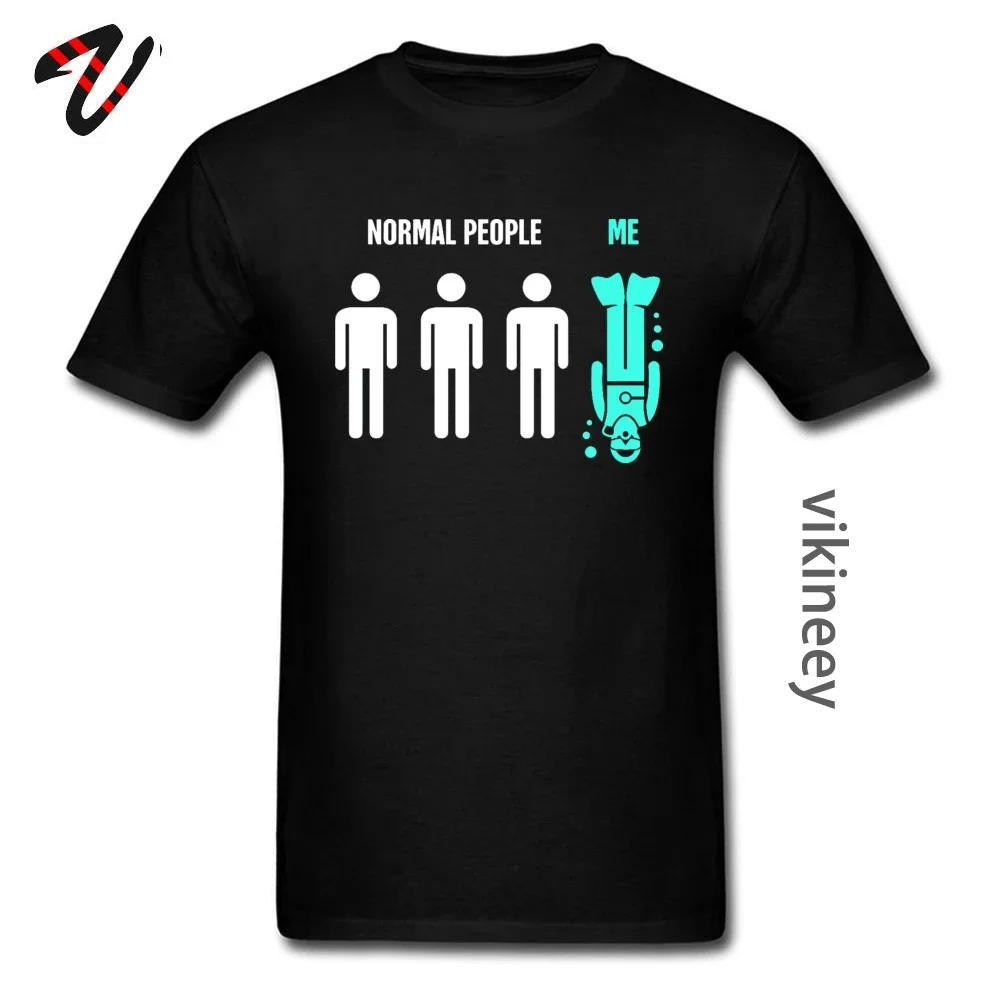 Scuba Divierng Normal People Me Black T Shirt Aerobic Exercise Oxygen Fashion Tshirt For Men 3D Print Awesome Custom Tops Tees