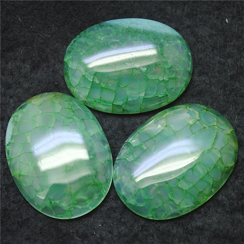 3PCS Nature Semi Precious Stone Pendants Oval Shape Natural Agate Beads No Hole Size 30X40MM 4 Differents Colors Wholesale Free