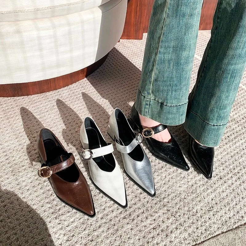 Spring/ Autumn Elegant Pointed Buckle Sexy Banquet Casual Mary Jane Shoes Fashionable Best Selling New Comfortable Women's Shoes