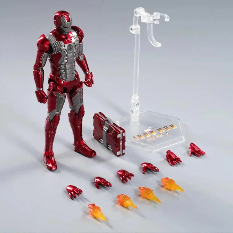 Avengers Iron Man MK5 Modelo Action Figures, Tony Stark Homem De Ferro, Coleção Genuína, Enfeites, Menino Presentes, 1:10, 7 ", 7"