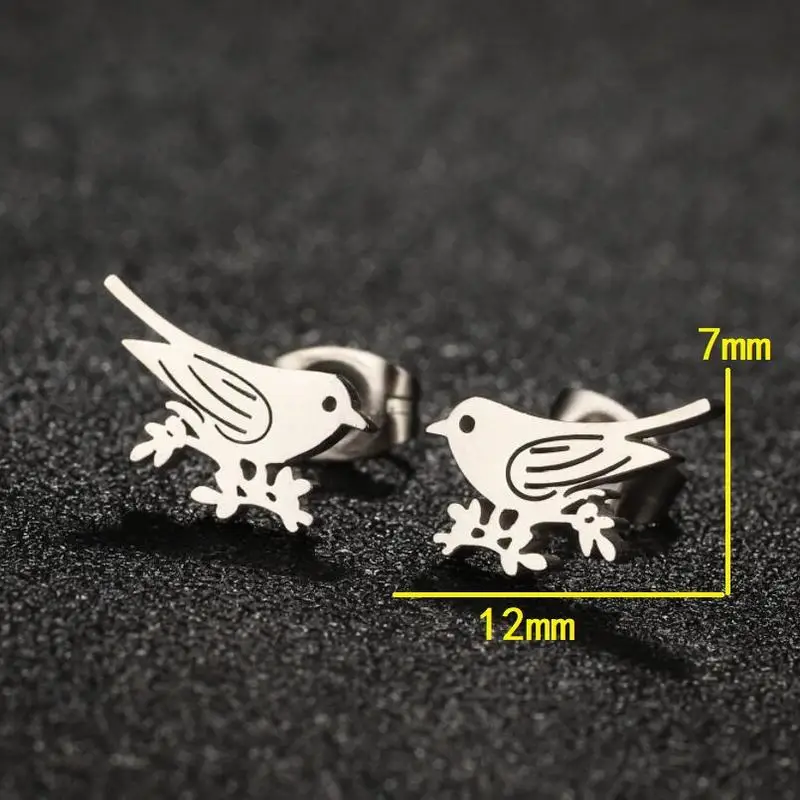 10 Pair Stainless Steel Design Fashion Jewelry Earrings Christmas Deer Bee Antlers Earrings Wholesale