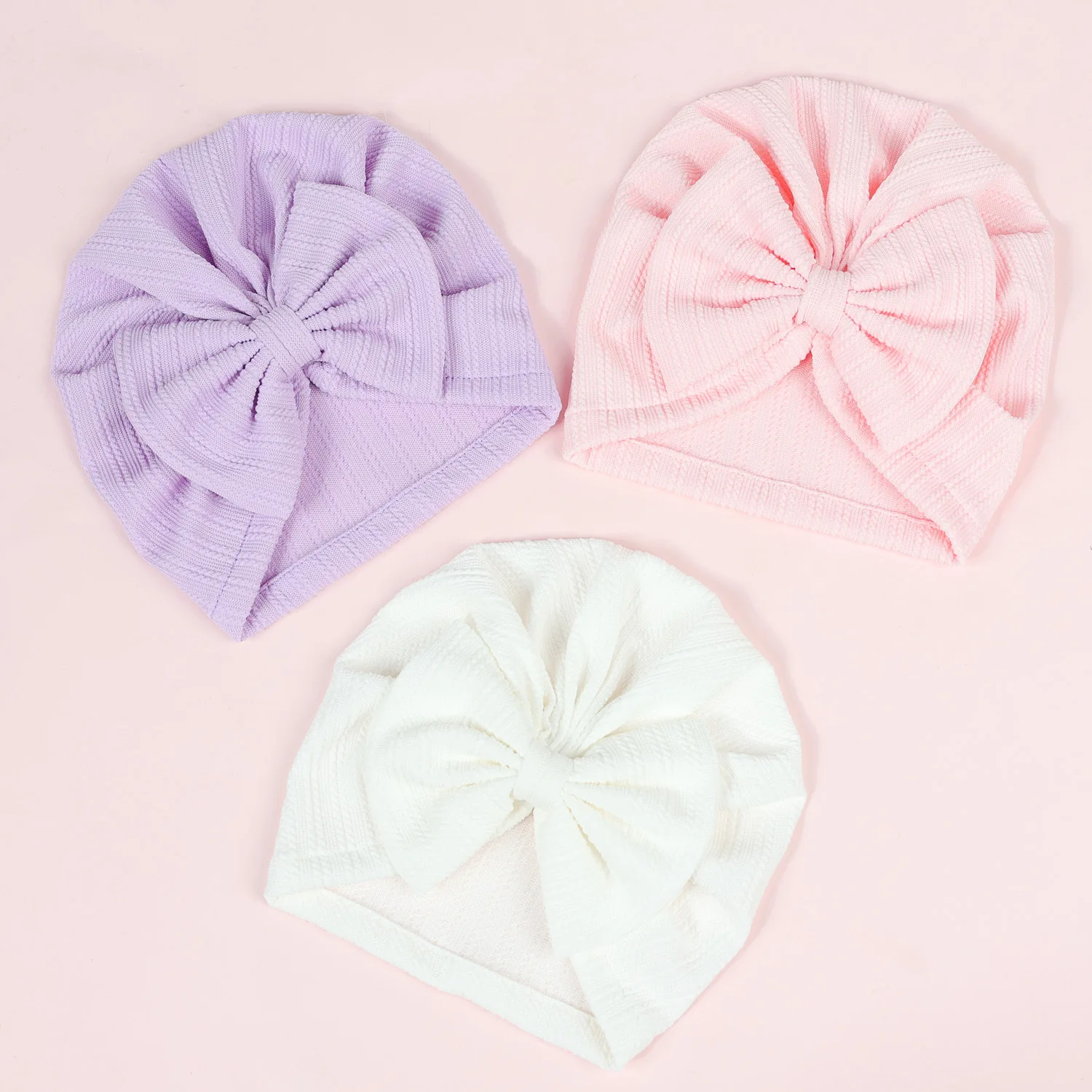 New Baby Fetal Caps Baby Bow Knotted Hats Children's Autumn Winter Hats Baby Headwear Kids Hats & Caps Kids Headwear