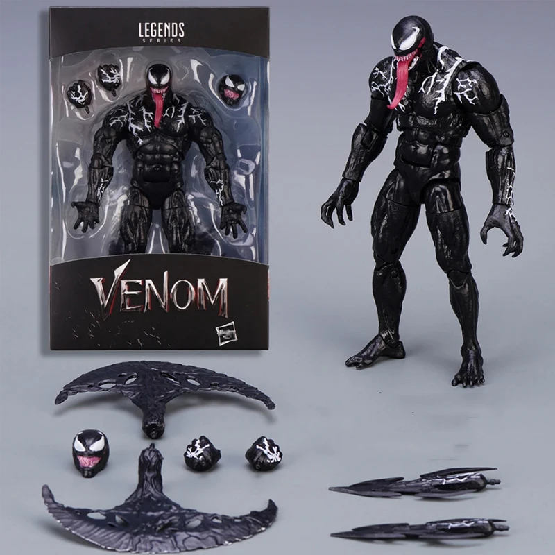 SHF Venom Carnage Spider Man Legends عمل الشكل المشترك المنقولة الوجه تمثال نموذج دمية تحصيل الاطفال لعبة هدية