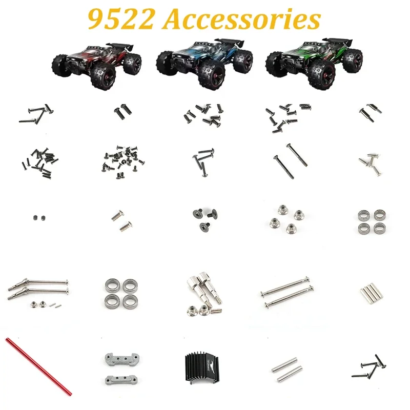 9522-5 Part High-speed  RC Car Accessories Screws Serrated Cylindrical Pieces Steering Cup Gearbox Cover Bearings 9522PRO Part