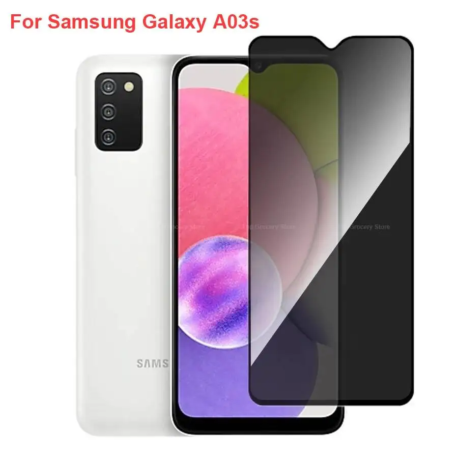 

For Samsung Galaxy A03s SM-A037F Anti Spy Privacy Tempered Glass Screen Protector Compatible For Galaxya03s Phone Film