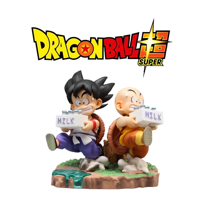 

Dragon Ball Z Anime Figures Gk Milk Delivery Son Goku Krillin 15.5cm Pvc Action Model Toys Collection Decoration Doll Kids Gift