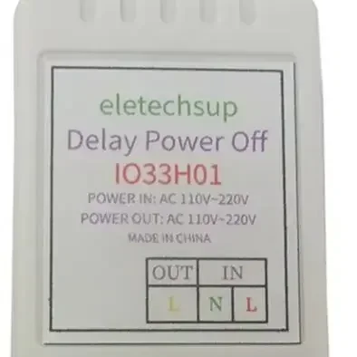 

Delay Relay Switch IO33H01 AC 110-220V Power-ON Delay Relay Switch Max 180Min Adjustable Delay Controller For Home Exhaust Fans