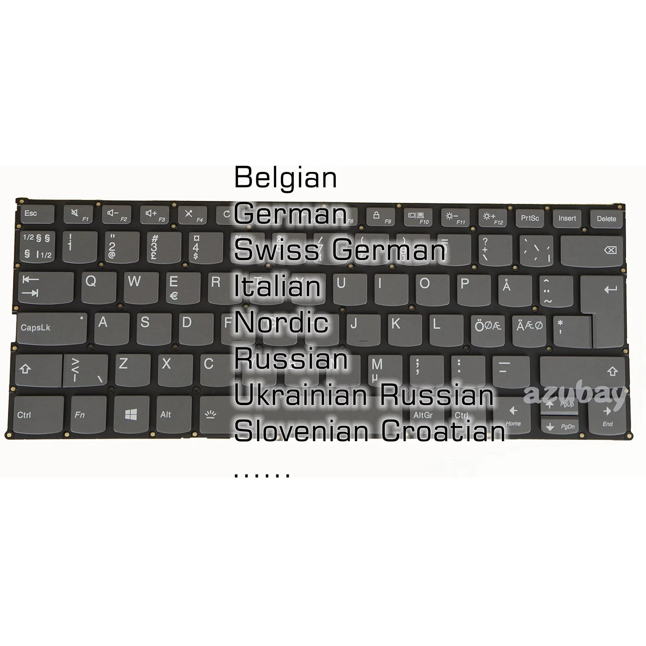 

Belgian Italian Nordic Russian Keyboard For Lenovo Yoga C640-13IML LTE, C740-14IML, S740-14IIL, Flex 6-14arr, 6-14ikb Backlit
