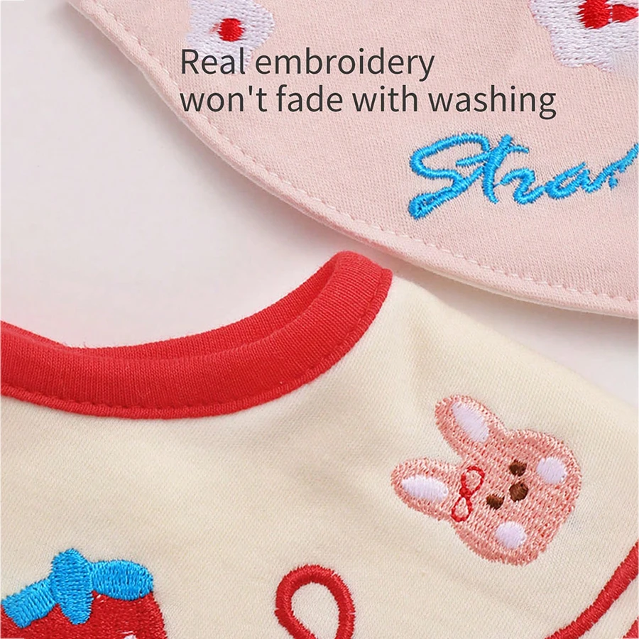 3Pcs Baby Crown Waterproof Saliva Bibs, 360 ° Rotatable Design - Specially Designed for Drooling Babies, Prevents Wetting of Clothes. Made of Pure Cotton with Exquisite Embroidery Craftsmanship. the Perfect Gift for Babies for Parties, Christmas, Thanksgiving, and New Year.