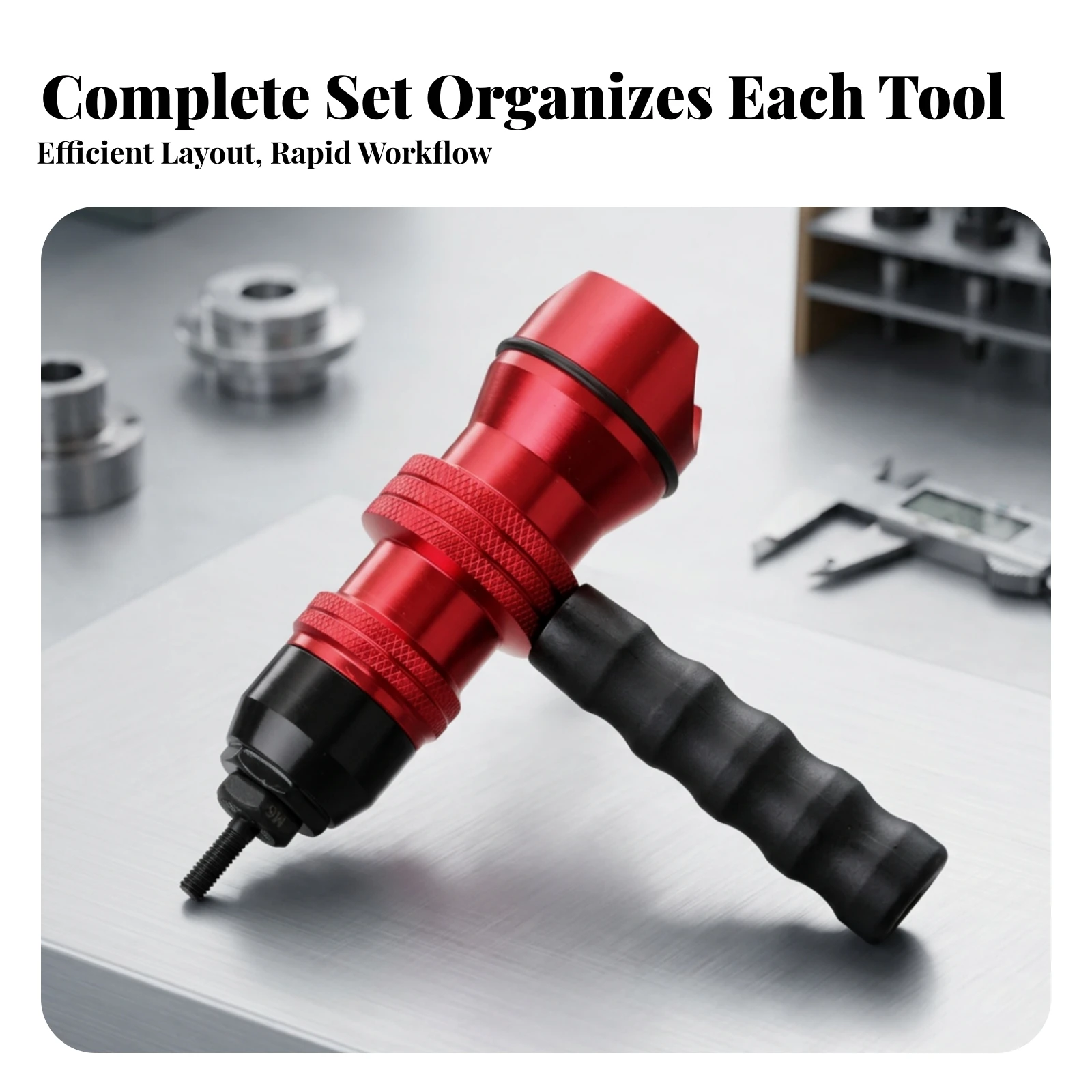 Rivet Adapter Kit Heavy Duty Electric Rivet Conversion Kit Sturdy Knurled Grip