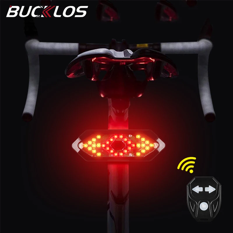 Bicycle Taillight Turn Signal Bike Rear Light Remote Control LED Tail Light USB Rechargeable Bicycle Lights Cycling Accessories
