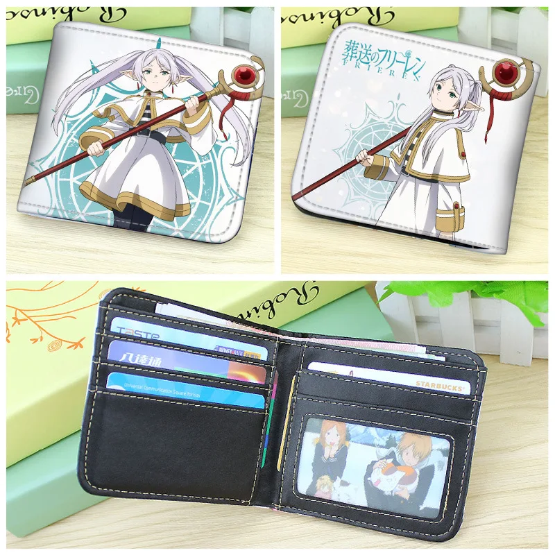 Frieren At The Funeral Anime Foldable Wallet OSHI NO KO Men Children Bank ID Card Holder Card Clip Bag Cartoons Cosplay Gifts