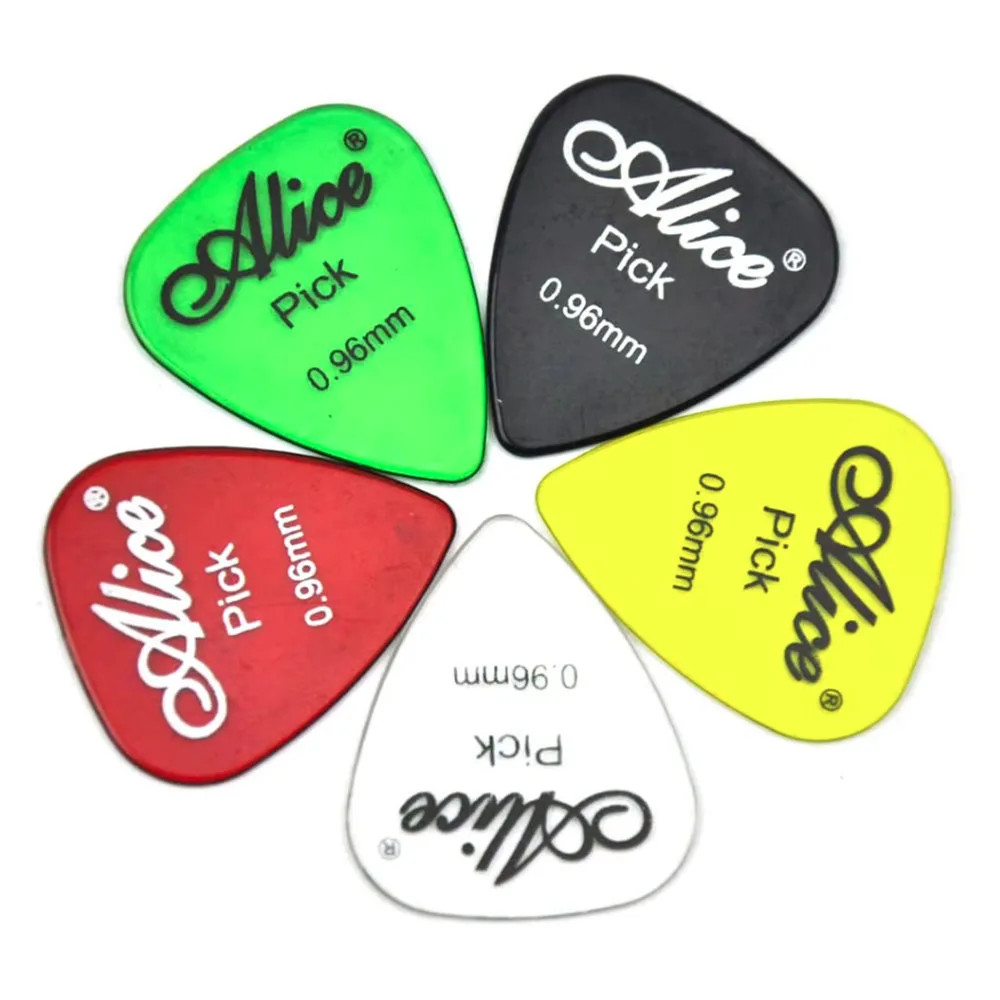 100pcs Alice Heavy 0.96mm Transparent Glossy Guitar Picks Plectrums AP-100H