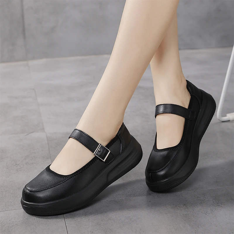 New Lolita Shoes Japanese Mary Jane Shoes Women Vintage Girls Students JK Uniform Platform Shoes Cosplay High Heels Plus Size 42