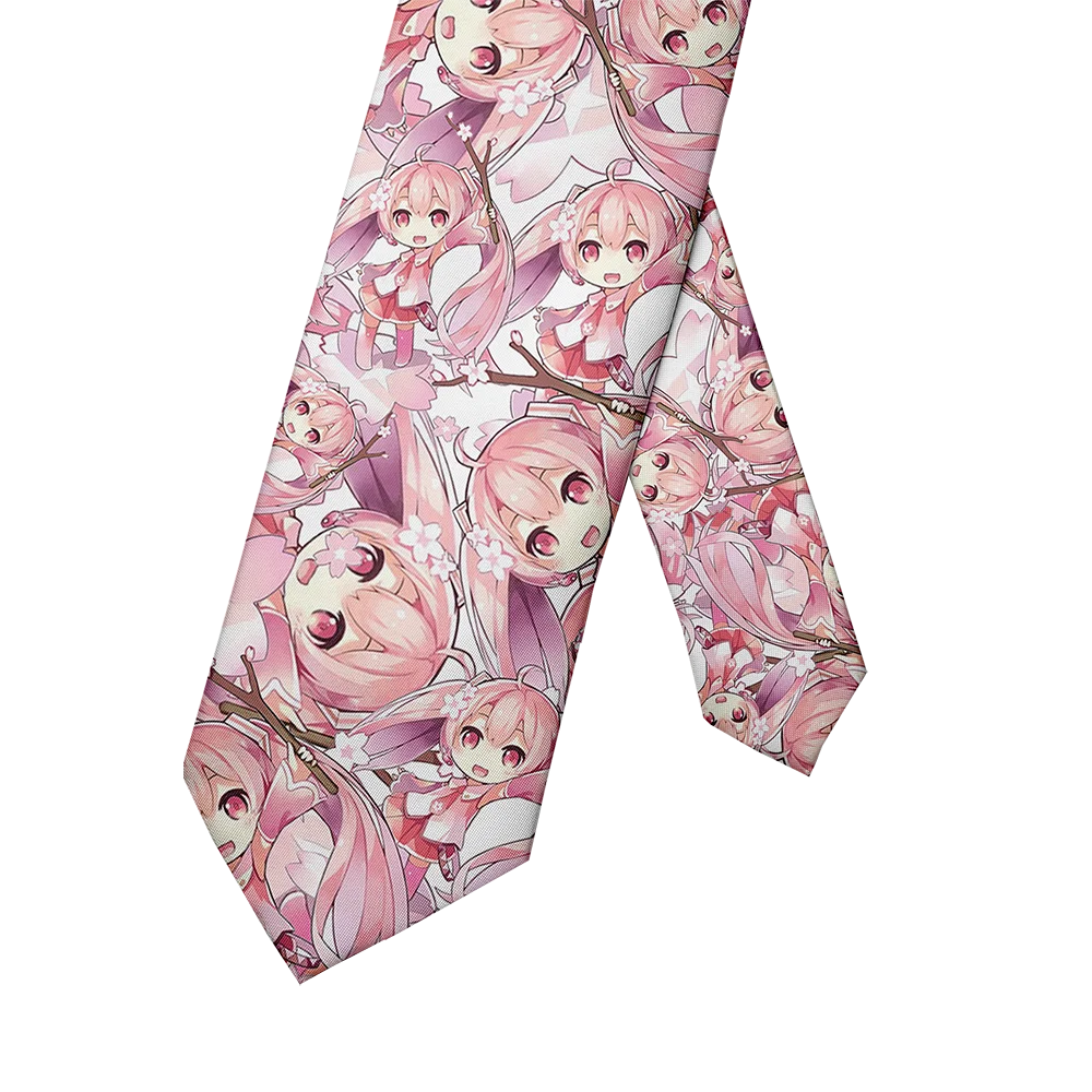 Corbata estampada de niña de dibujos animados, accesorios de Cosplay, 8cm de ancho, conjunto de regalo de boda para fiesta, corbata estrecha, estilo japonés