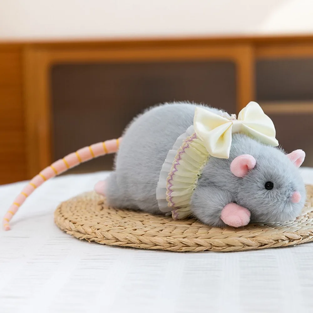 

Creative Plush Mouse Doll Floral Dress Cartoon Flower Branch Rat Doll Soft Bow Mouse Toy Kids Gift Birthday