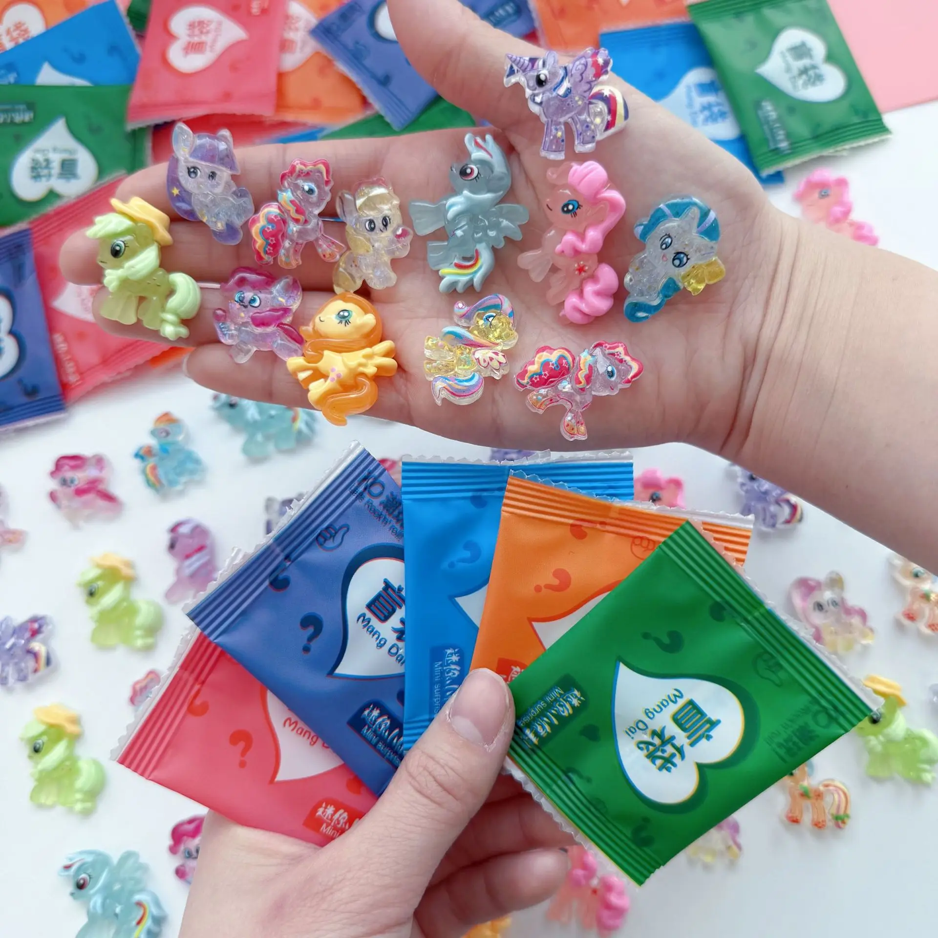 

20/50Pcs Kuromi Blind Bags Cute DIY for My Little Pony Resin Mini Cartoon Miniature Student Reward Anime Figure