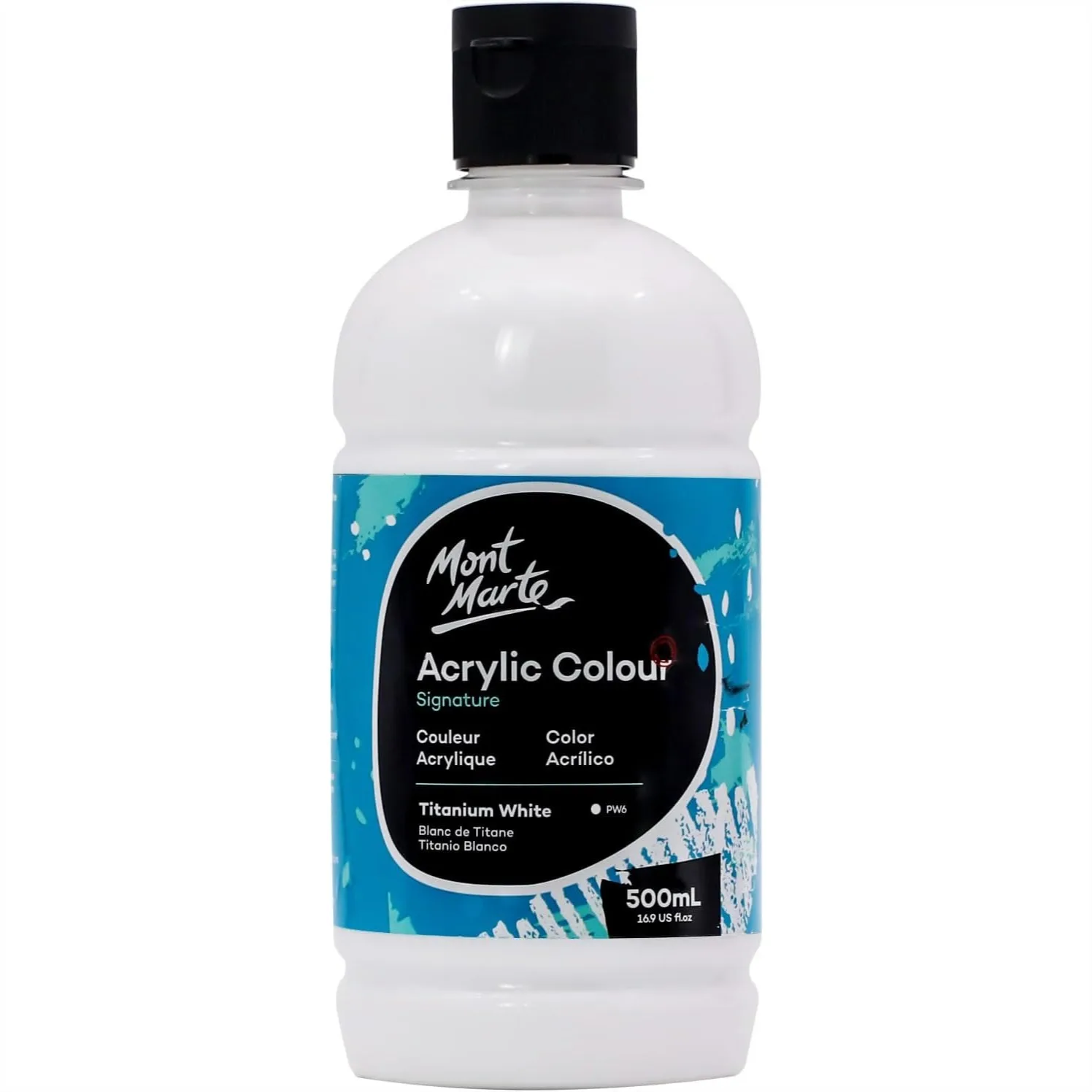 

Акриловая краска титаново-белая 500 мл, полуматовая - быстросохнущая, отличное покрытие для холста, дерева, ткани, поделок