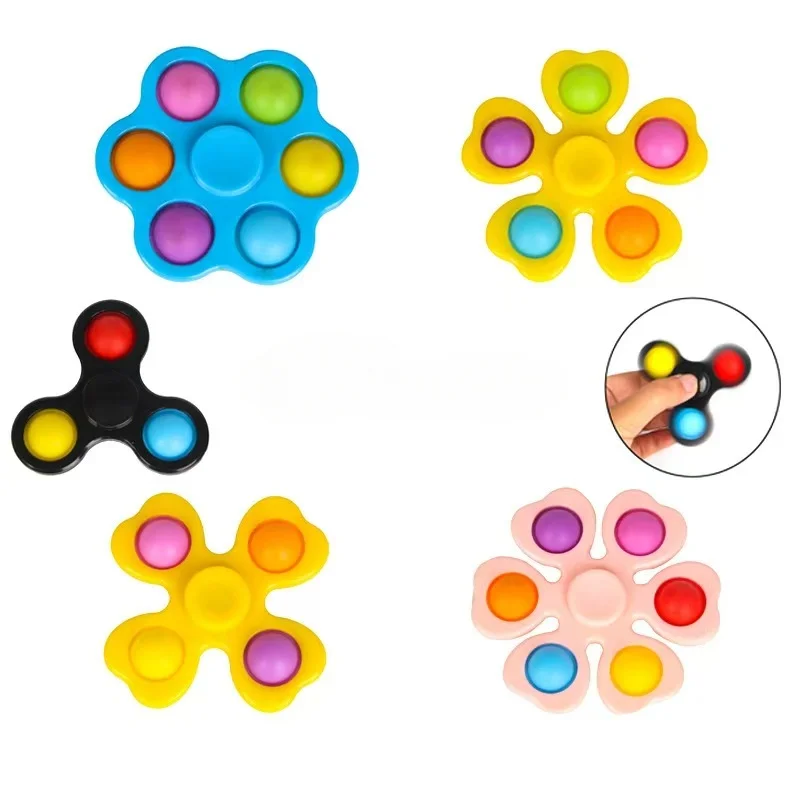 Decompression Finger Top Exhaust Bubble Love Pinch fun Competition Fingertip Spin Toy Gifts