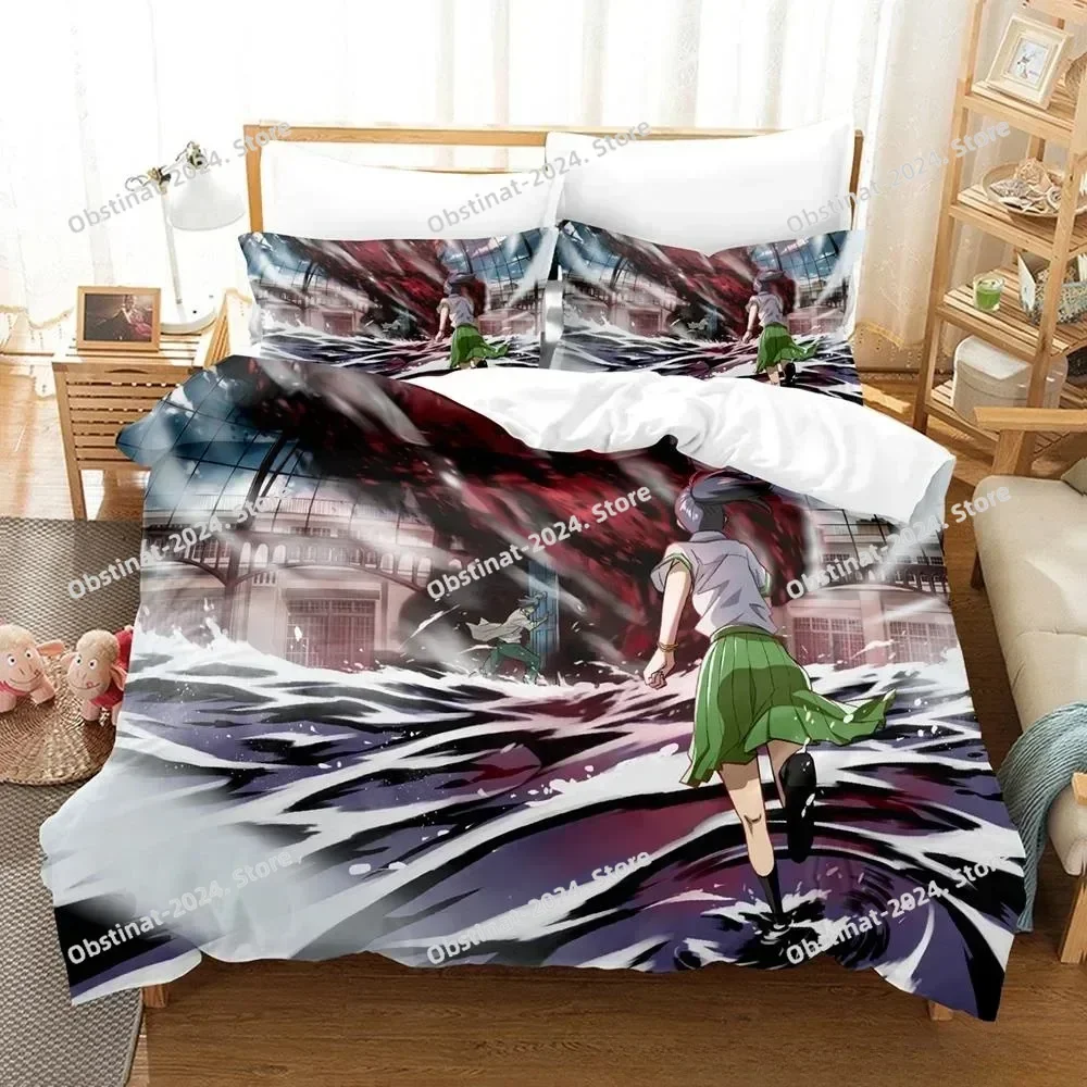 New 3D Anime Suzume no Tojimari Bedding Set Printed Bed Set With Pillowcase Bed Duvet Cover Single Double Queen Super King Size