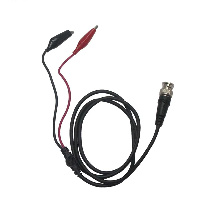 ABMH-2Pcs bnc q9 plugue macho para 35mm clipe de jacaré duplo osciloscópio sonda de teste cabo de chumbo acessório de medição de osciloscópio