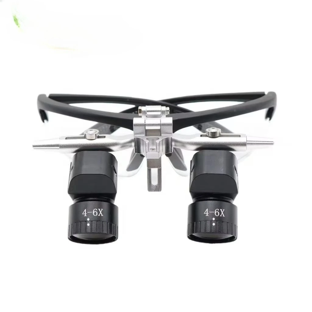 New Dental Magnifier 4-6x Adjustable Focal Length Ergonomic Magnifier Eye Distance Adjustment Upgrade Metal Fitting