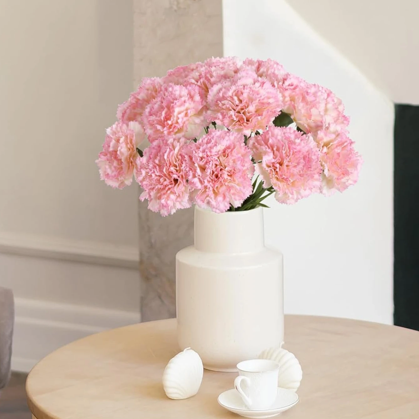 5/10 Piezas de Flores Artificiales de Seda, Claveles, Ramos de Novia para Boda, Decoración de Mesa para el Hogar, Jarrones de Jardín, Tallo Único, Venta al por Mayor para Fiestas