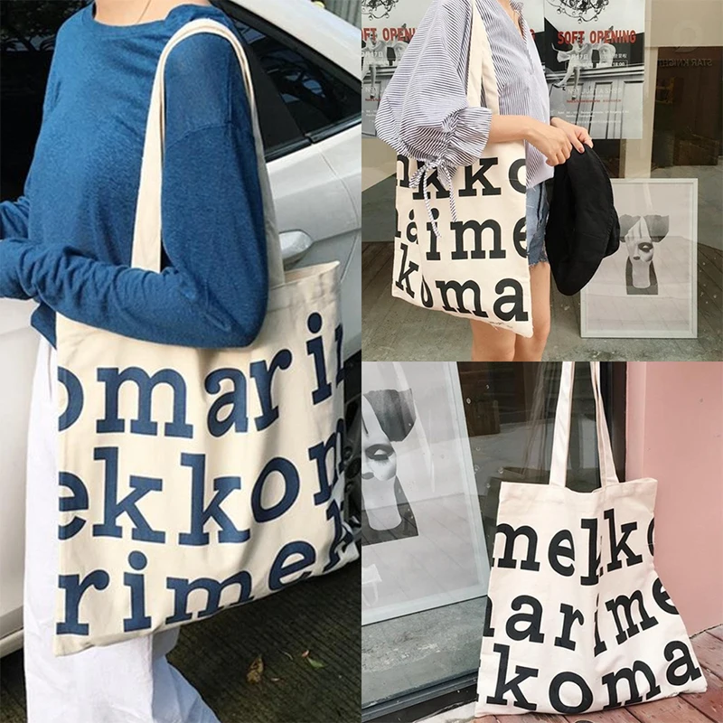 Women's Bag Cheap Casual Large Capacity Canvas Letter Shoulder Bags Shopping School Fashion Tote Handbags