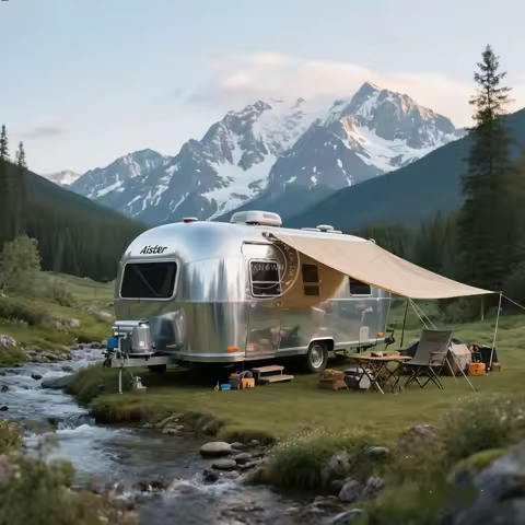 New Design Motorhome Mobile House Travel Camping Trailer Rv Motorhomes Luxury Caravan Camper Trailer