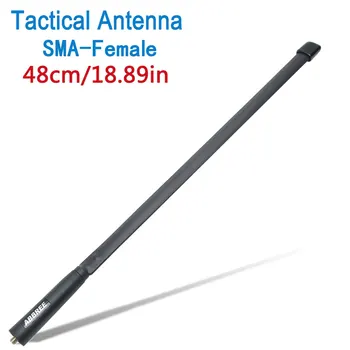 Abbree CS taktik anten SMA kadın Dual Band 144/430Mhz Baofeng UV 5R için katlanabilir Walkie Talkie 13 Pro 888S Quansheng UV K5