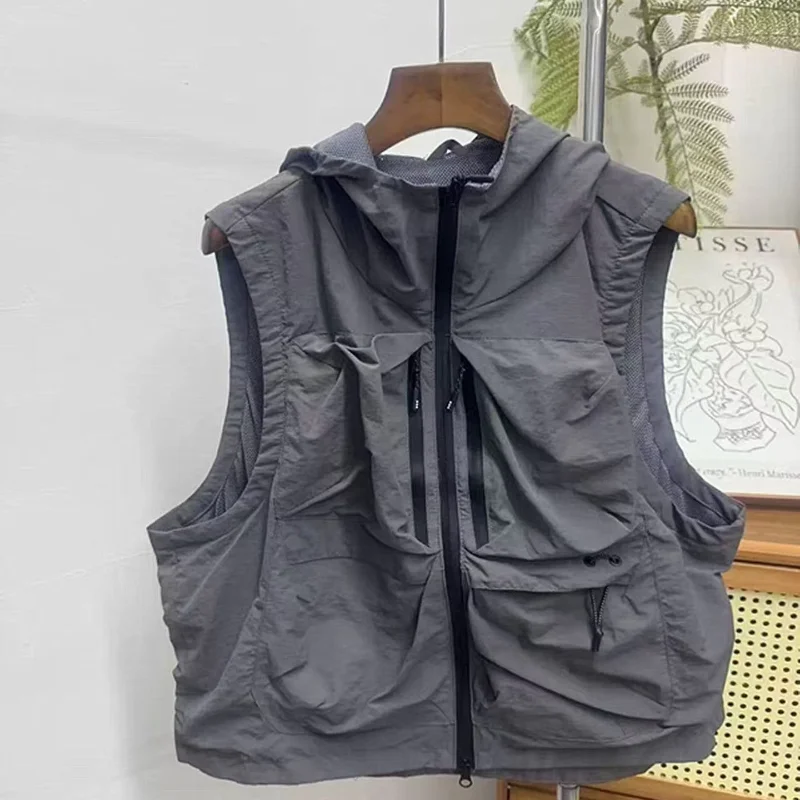 Japanese Trendy Safari Style Personalized Veste Femme Minority Zip Short Hoody Coat Slim Feminine Casual Lazy Soft Tops