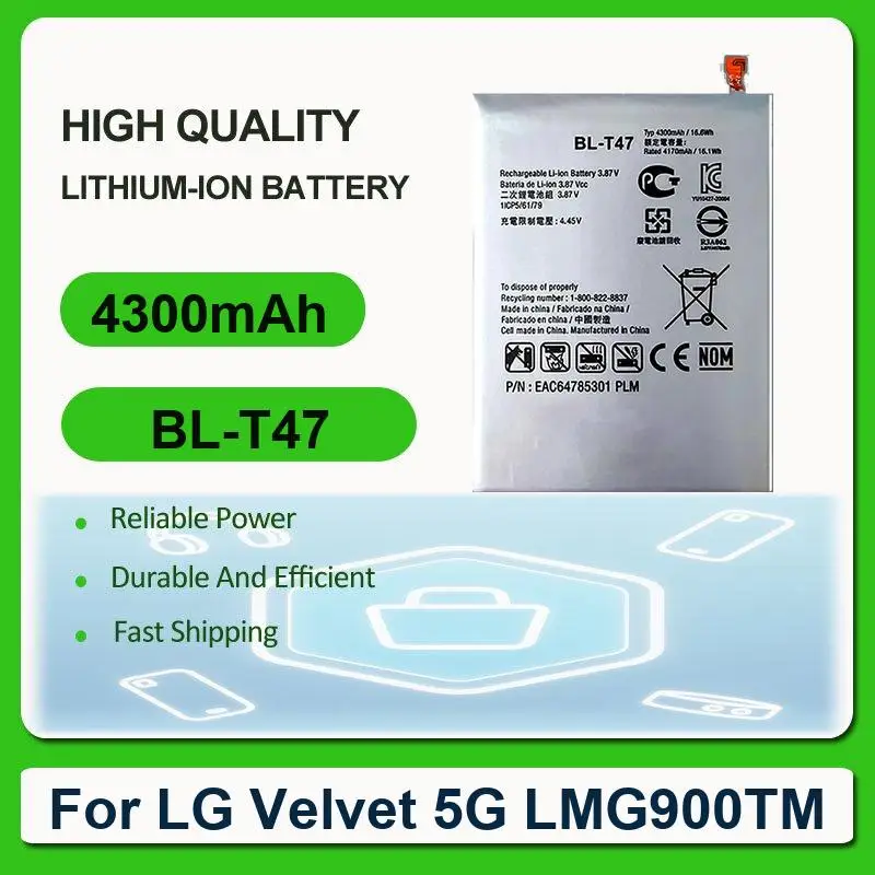 Batería para LG V10 H968 H961N F600 F600L F600S F600K G6 G600 H872 VS988 LS993 US997 X Cam K580 K580Y F690 K580DS V20 H990 F800