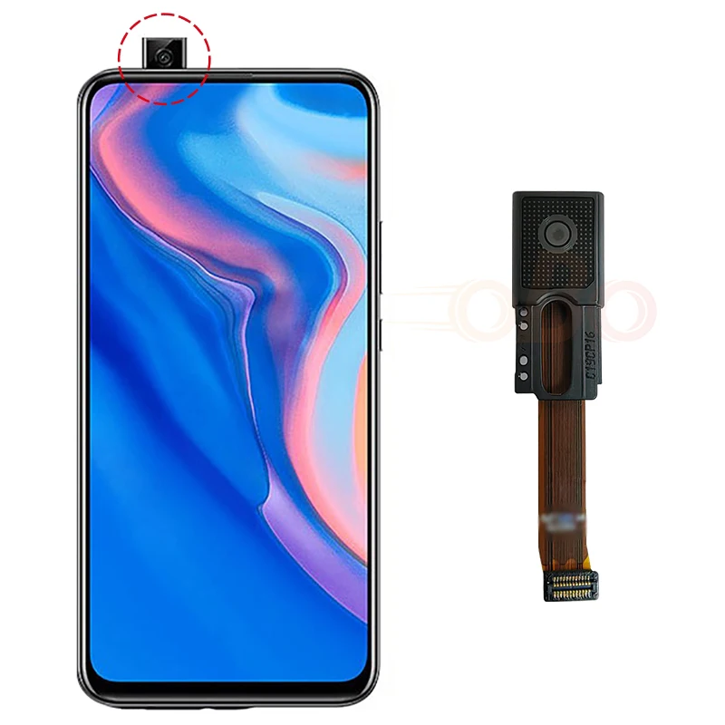 Front Facing Camera for Huawei Y9s Y9 Prime 2019 Small Camera Module Frame Flex Cable Black Blue Green Replacement parts