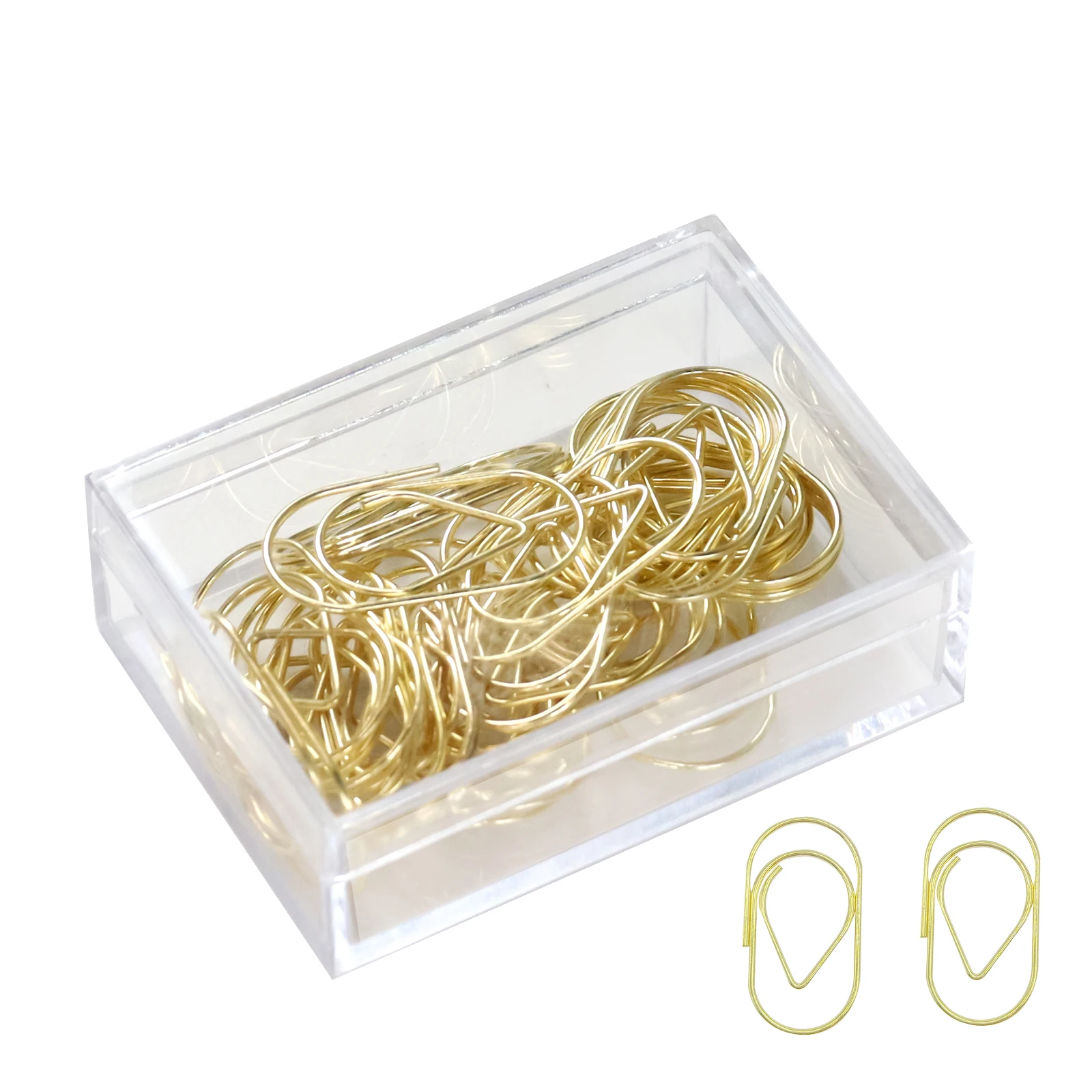 Gold Teardrop Paper Clips Decorative Paperclips Stainless Steel Star Paper Clips Bookmark Stationery Office Home Desk Organizer