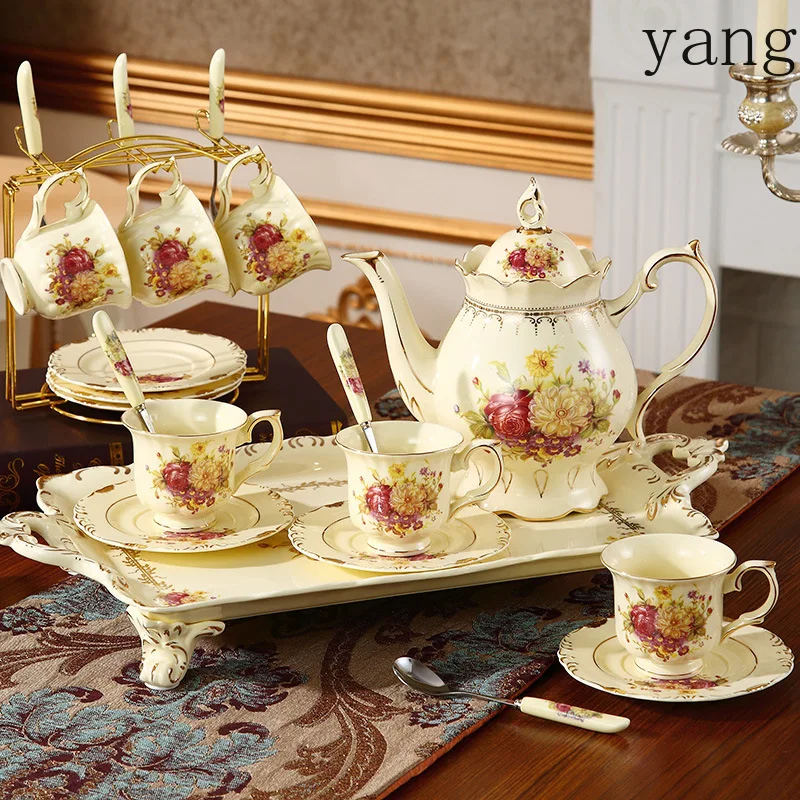 CX coffee cup set, living room coffee table, English afternoon tea set, ceramic cup saucer with tray
