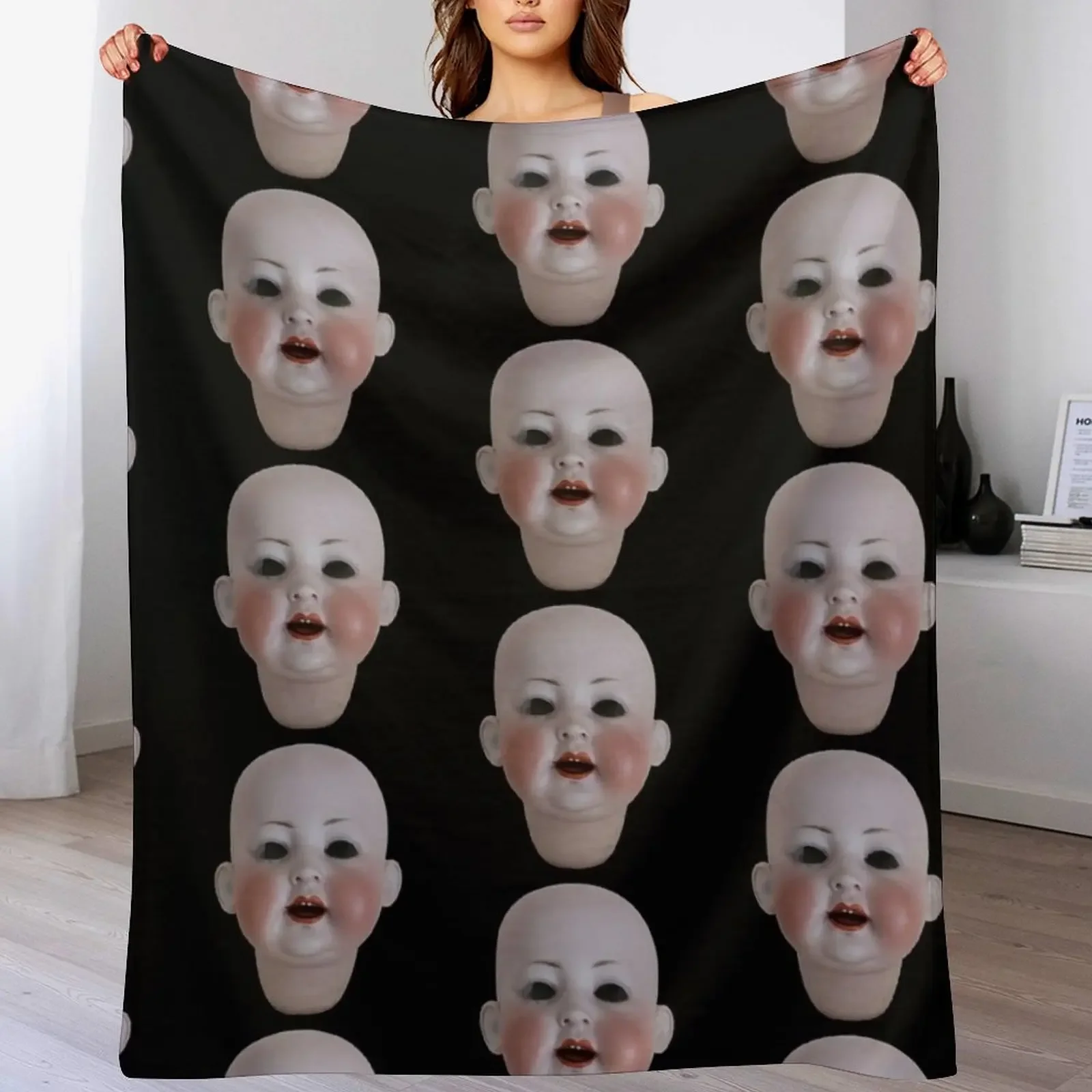 

Spooky Baby Doll Throw Blanket Kid'S blankets ands Sofa Heavy Blankets