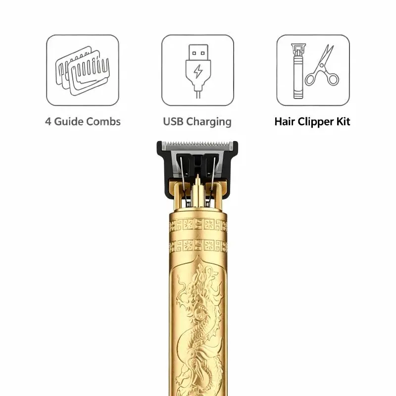 Electric Hair Trimmer Cordless Hair Clipper Stable High Speed Motor  Guard Combs Included For Household DIY Hair Cutting