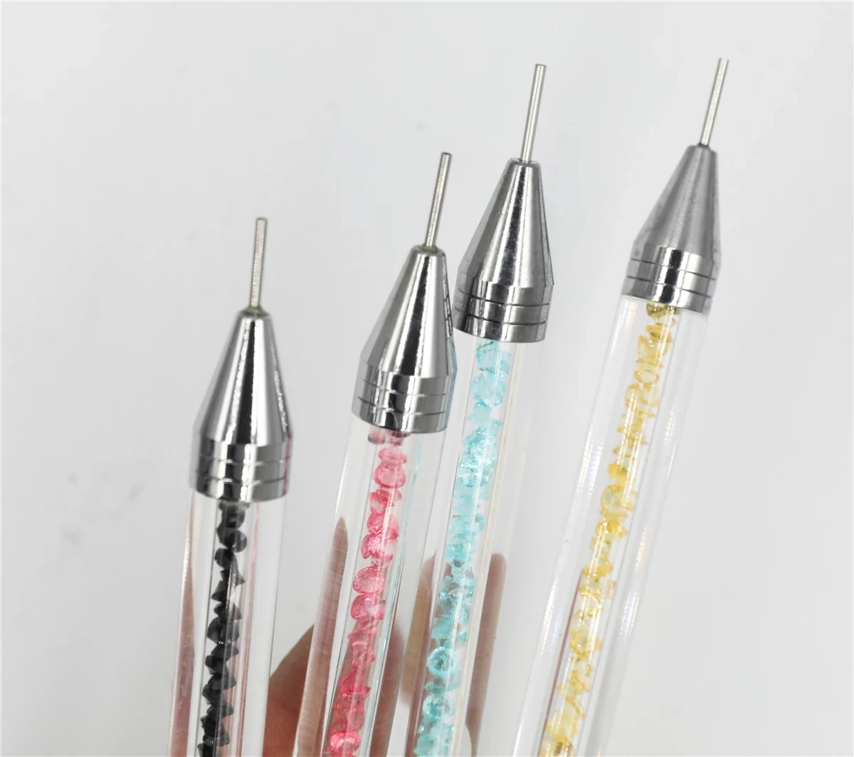 12Grid box/Picking Nail Art Tools Picker Pencil Pen/Diamond Painting Pen / EU US Fast Heated Hotfix Rhinestone Applicator Gun