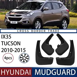 FOR Hyundai Tucson ix35 2010-2015 Car Molded Mud Flaps Splash Guards Mudguards Front Rear Styling Front Rear Car Accessories