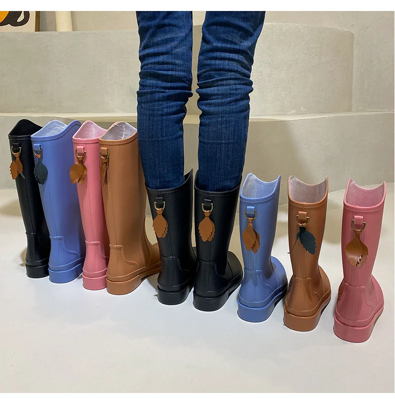 Women Rain boots Mart boots snow boots Waterproof Chelsea Boots high boots rain boots Light weight pink rain boots