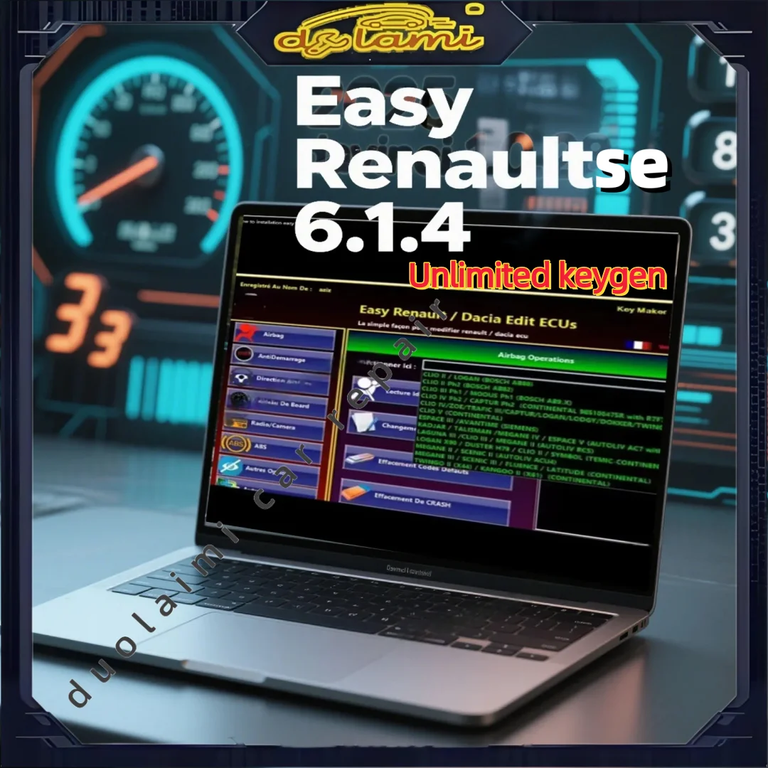 

Программное обеспечение Easy Ren/ault 6.1.4 для Renault ECU Programmer Clear Crash Airbag Card Keys UCH Cleaner РАБОТА с OBDLink Renolink
