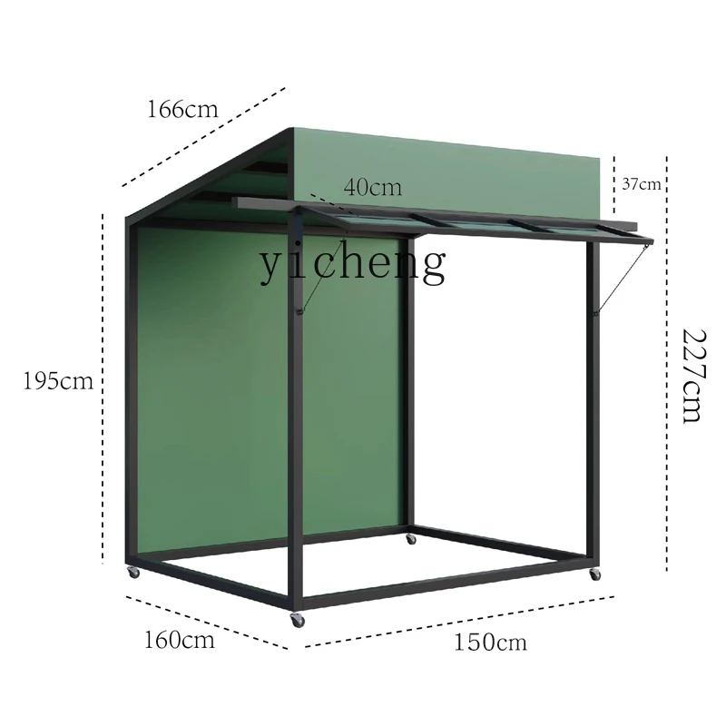 

ZC Outdoor Market Booth Rack Shopping Mall Food Shelf Mobile Snack Truck Display Rack