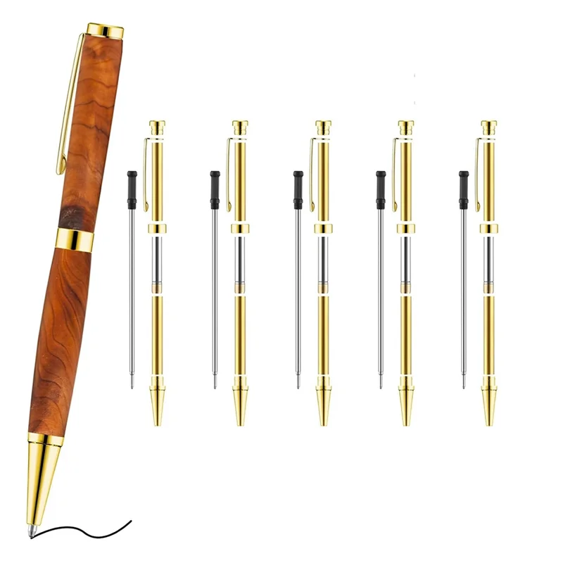 

Наборы тонких ручек ABHE-5 шт. для токарной обработки древесины, поворотный набор 7 мм со стержнем, идеально подходят для подарков своими руками, золото