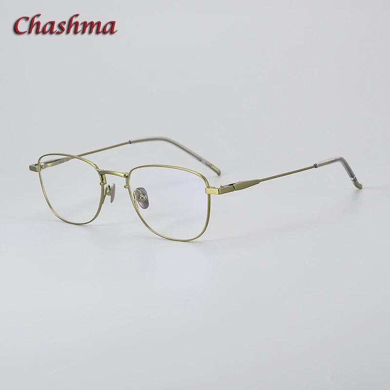 Chashma Prescription Glasses Pure Titanium Trendy Eyewear Ultra Light Gafas for Women Men Optical Eyeglasses Frames Spectacles