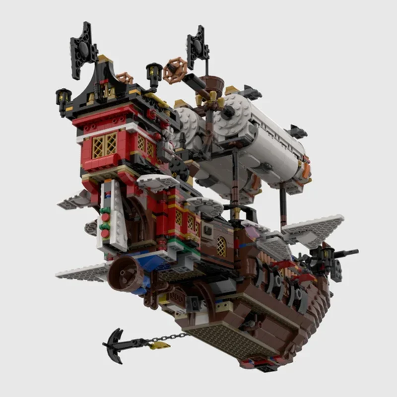 Moc Building Bricks Military Model Pirates Great Airship Technology Modular Blocks Gifts Toys For Children DIY Sets Assembly