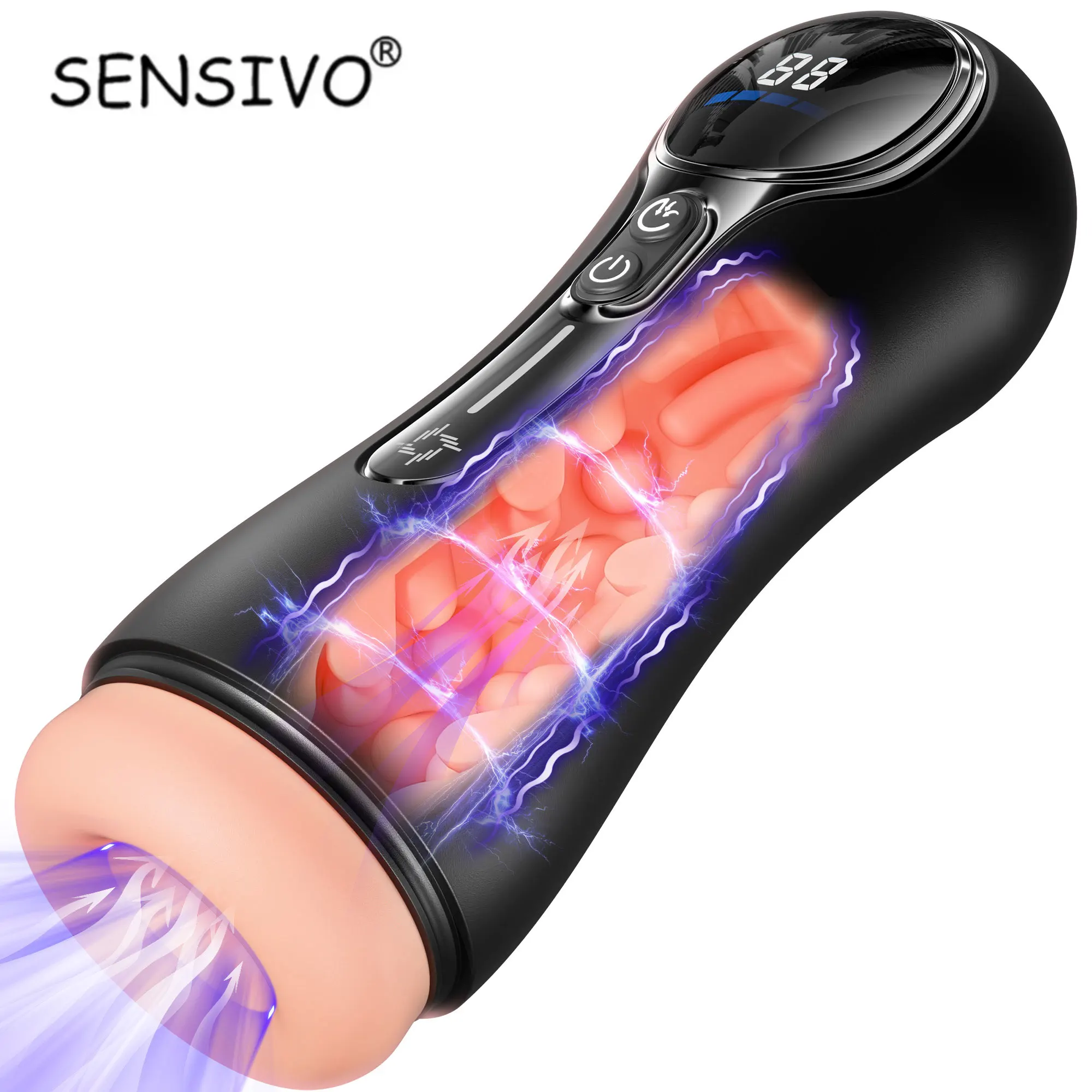 Realistic Vagina Automatic Male Sucking Masturbator  with LED Display Pocket Pussy 9 Vibration Penis Massager Adult Sex Toys 18